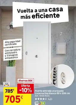 Leroy Merlin Blanco - puerta entrada ecorzada lucerna llis oferta