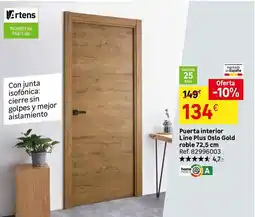 Leroy Merlin Plus - puerta interior line solo gold roble 72,5cm oferta