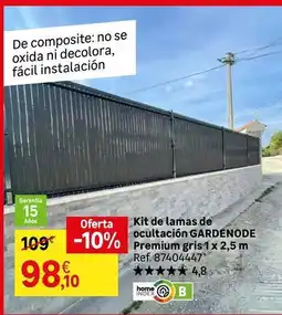 Leroy Merlin Premium - kit de lamas de ocultación gris 1x2,5m oferta