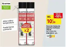 Leroy Merlin Axton - pack de 2 botes de espuma multiusos oferta