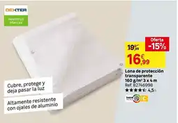 Leroy Merlin Dexter - lona de protección transparente 160 g/m 3 x 4 m oferta