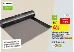 Leroy Merlin Sbs - lamina asfatica sbs 4 kg fv-p gris 1 x 8 m oferta