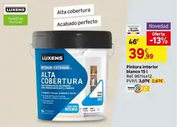 Leroy Merlin Luxens - pintura interior blanco 15l oferta
