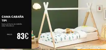 Cama cabaña tipi