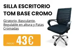 Atrapamuebles Tom silla escritorio base cromo oferta