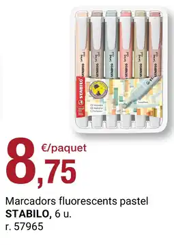 BonpreuEsclat Stabilo marcadores fluorescents pastel oferta