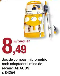 BonpreuEsclat Abacus joc de compàs micromètric amb adaptador i mina de recanvi oferta