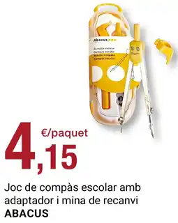 BonpreuEsclat Abacus joc de compàs escolar amb adaptador i mina de recanvi oferta
