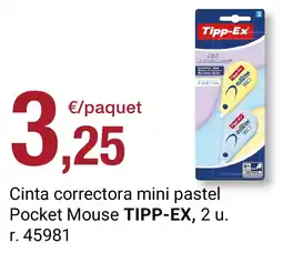 BonpreuEsclat Tipp-ex cinta correctora mini pastel pocket mouse oferta