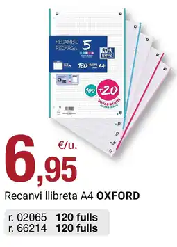 BonpreuEsclat Oxford Recanvi Ilibreta A4 oferta
