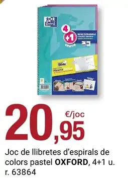 BonpreuEsclat Oxford llibretes d'espirals de colors pastel oferta