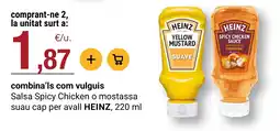 BonpreuEsclat Heinz salsa spicy chicken o mostassa suau oferta