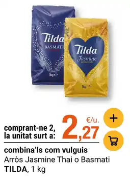 BonpreuEsclat Tilda arròs jasmine thai o basmati oferta