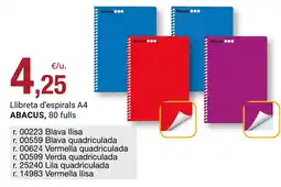 BonpreuEsclat Abacus llibreta d'espirals A4 oferta