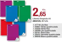BonpreuEsclat Abacus llibreta d'espirals A5 oferta