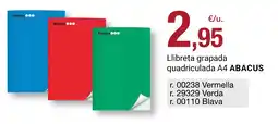 BonpreuEsclat Abacus llibreta grapada quadrículada A4 oferta