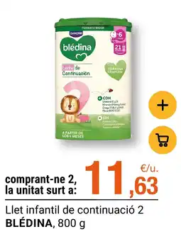 BonpreuEsclat Blédina Llet infantil de continuació 2 oferta