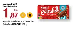 BonpreuEsclat Nestlé xocolata amb llet amb ametlles oferta