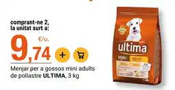 BonpreuEsclat ultima menjar per a gossos mini adults de pollastre oferta