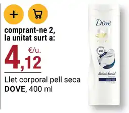 BonpreuEsclat Dove llet corporal pell seca oferta