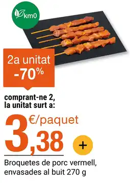 BonpreuEsclat Broquetes de porc vermell oferta