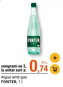 BonpreuEsclat FONTER Aigua amb gas oferta