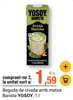 BonpreuEsclat Yosoy barista avena matcha oferta