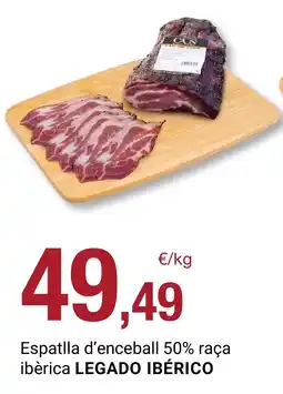 BonpreuEsclat Legado Ibérico espatlla d'enceball 50% raça ibèrica oferta