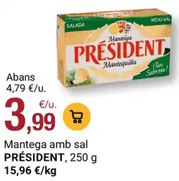 BonpreuEsclat Manteiga PRÉSIDENT oferta