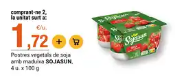 BonpreuEsclat Sojasun postres vegetals de soja amb maduixa oferta