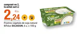 BonpreuEsclat Sojasun postres vegetals de soja natural bifidus oferta