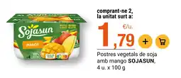 BonpreuEsclat Sojasun postres vegetals de soja amb mango oferta