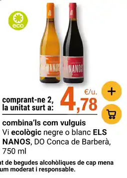 BonpreuEsclat els nanos vi ecologique oferta