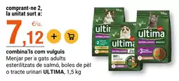 BonpreuEsclat ultima menjar per a gats adults esterilitzats de salmó, boles de pèl o tracte urinari oferta