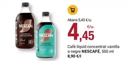 BonpreuEsclat Nescafe cafe liquid concentrat vainilla o negre oferta