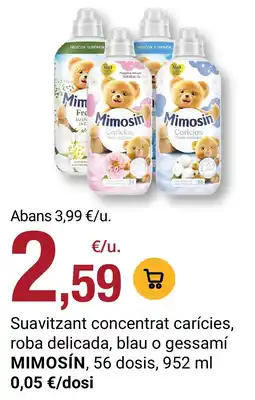 BonpreuEsclat Mimosín suavitzant concentrat carícies oferta