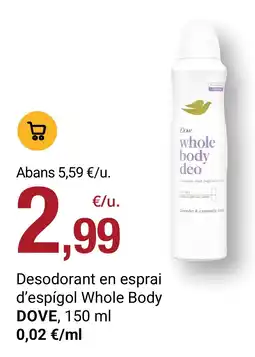 BonpreuEsclat Dove whole body deo oferta