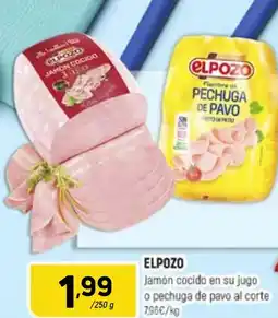 Coviran ELPOZO Jamón cocido en su jugo o pechuga de pavo al corte oferta