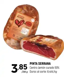 Coviran PINTA SERRANA Centro Jamón curado 50% oferta