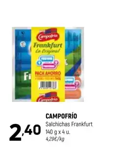 Coviran CAMPOFRÍO Salchichas Frankfurt oferta