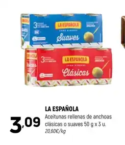Coviran LA ESPAÑOLA Aceitunas rellenas de anchoas clásicas o suaves oferta