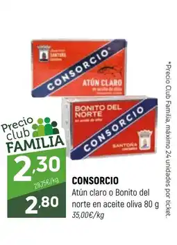 Coviran CONSORCIO Atún claro o Bonito del norte en aceite oliva oferta