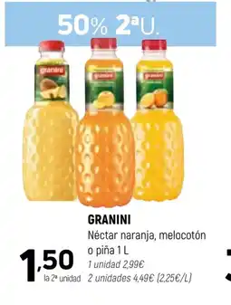 Coviran GRANINI Néctar naranja, melocotón o piña oferta