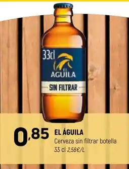 Coviran EL ÁGUILA Cerveza sin filtrar botella oferta