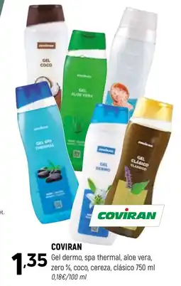 Coviran COVIRAN Gel dermo, spa thermal, aloe vera, zero %, coco, cereza, clásico oferta