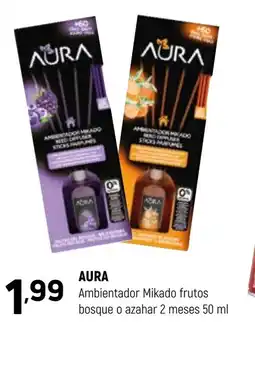 Coviran AURA Ambientador Mikado frutos bosque o azahar 2 meses oferta