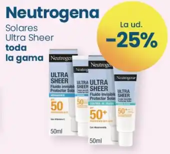 Neutrogena solares ultra sheer toda la gama
