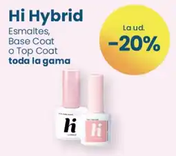 Clarel Hi Hybrid Esmaltes, Base Coat o Top Coat toda la gama oferta