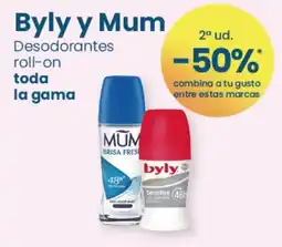 Clarel Byly y Mum desodorantes roll-on oferta
