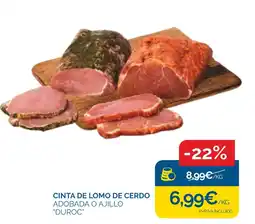 Cash Ecofamilia Cinta de lomo de cerdo adobada o ajillo "Duroc" oferta